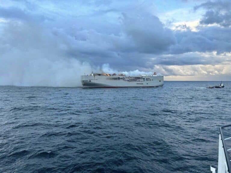 Electric Cars Ablaze: Vessel Fire Ignites Off Dutch Coast&Quot;