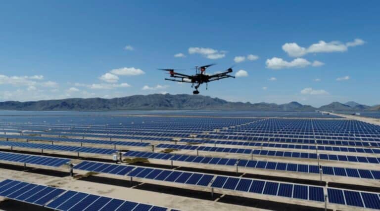 U.s. Solar Plants Under The Lens: Zeitview'S Drone Discoveries Dji Drone Examines Solar Facility. Photo Courtesy Of Dji.