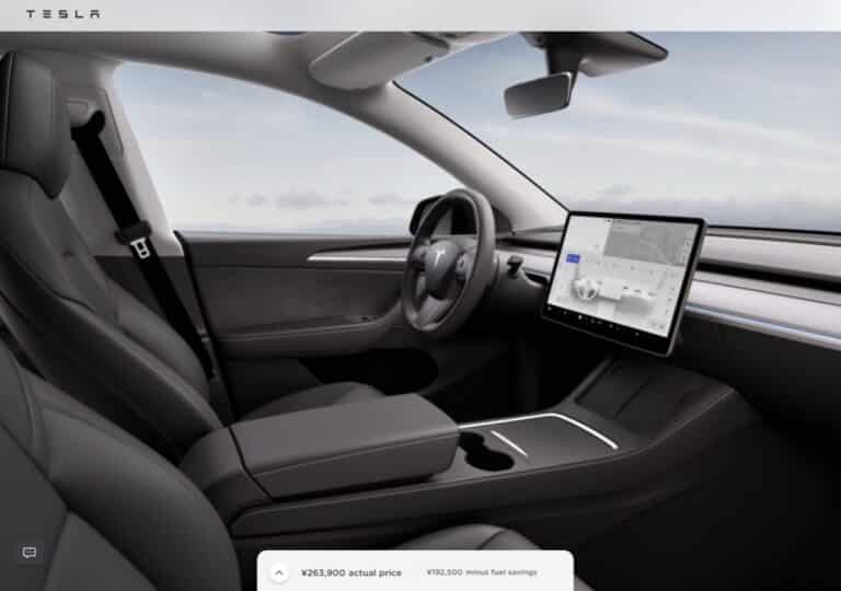 Tesla Model Y Chine Update Interior