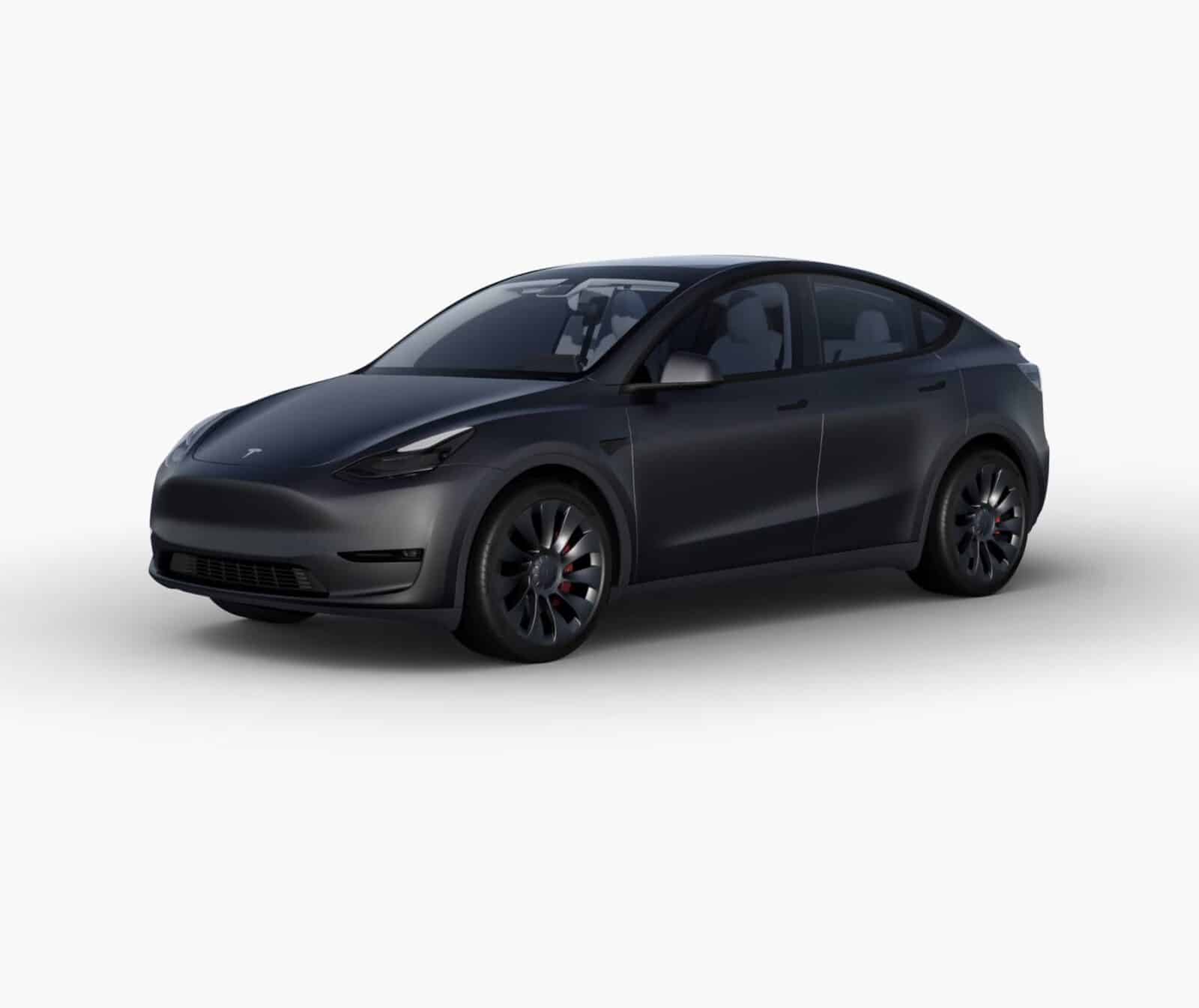 Tesla Model Y Factory Wrapped In Satin Stealth Black