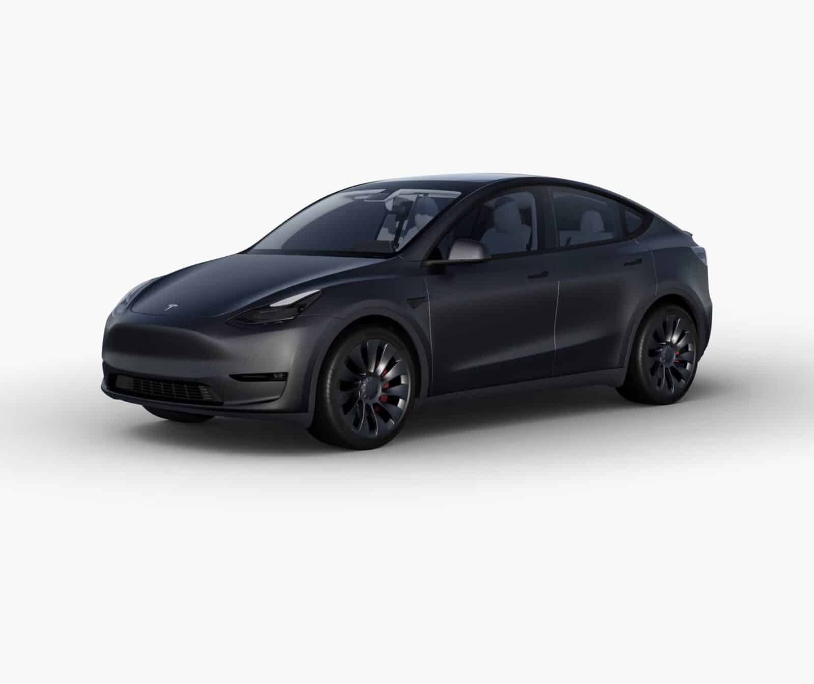 Tesla Model Y Factory Wrapped in Satin Stealth Black