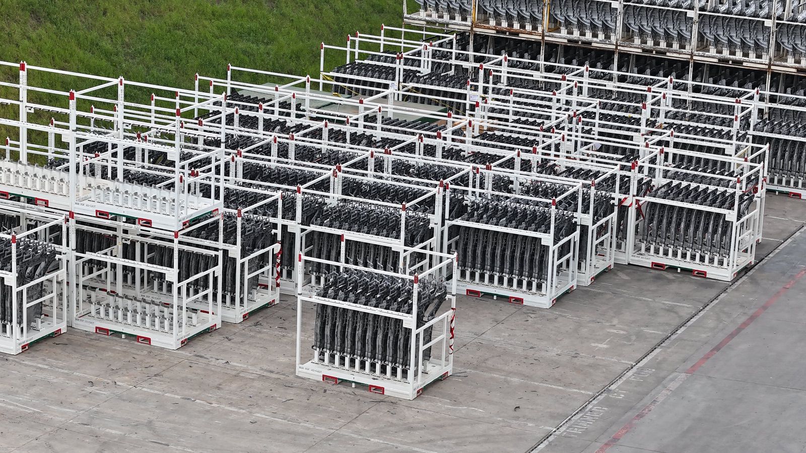Tesla Cybercab Production Gains Steam? Dozens Of Castings Spotted At Giga Texas