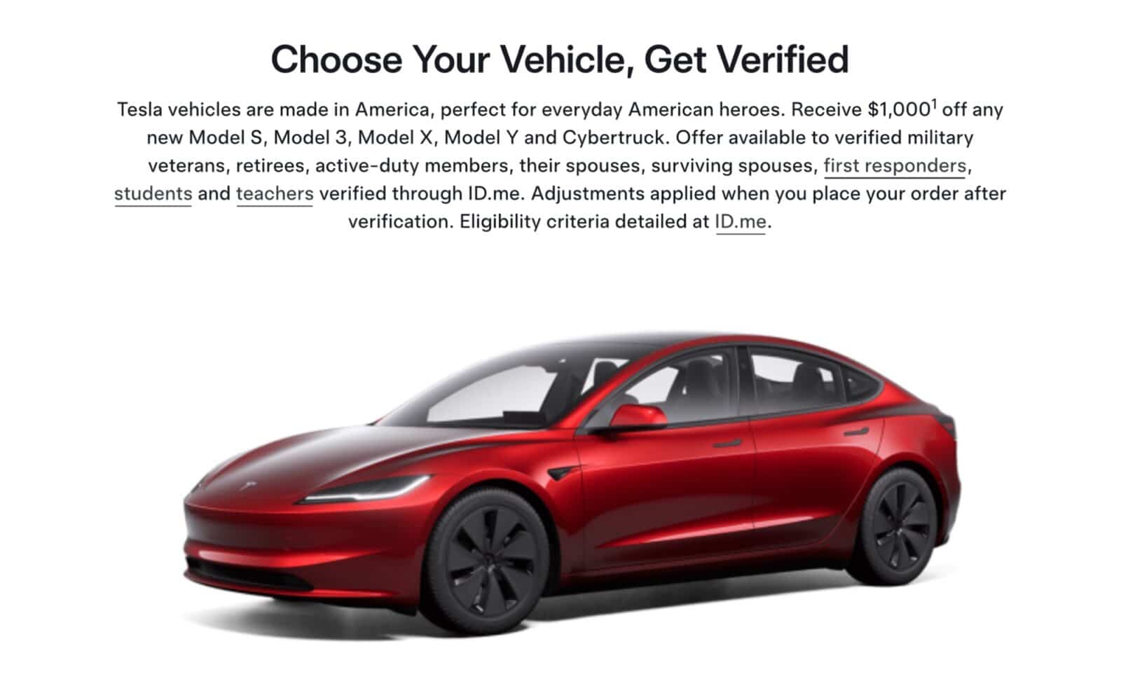 Tesla Launches $1,000 Discount Program For Heroes: Evs For Military, Teachers, And More
