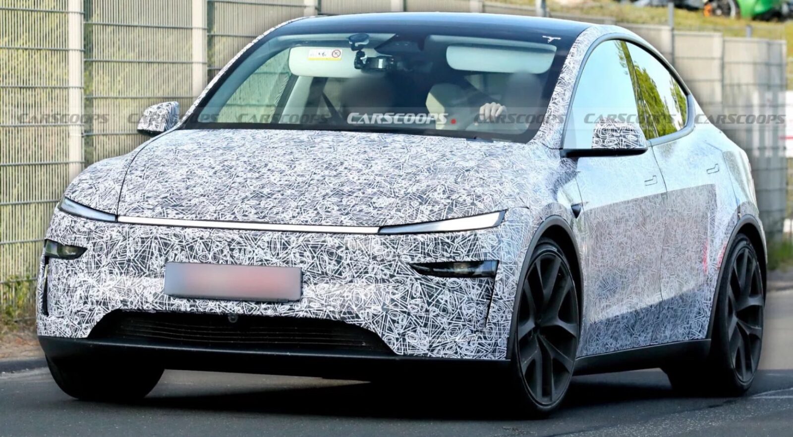 Tesla Model Y Performance Spotted At Nürburgring With Plaid Wheels And Upgraded Features