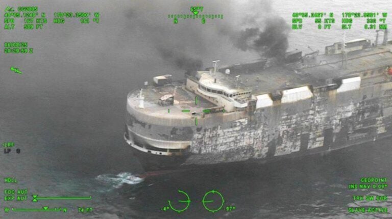 Car Carrier Sinks In Pacific Ocean After Blaze Linked To Electric Vehicle Cargo