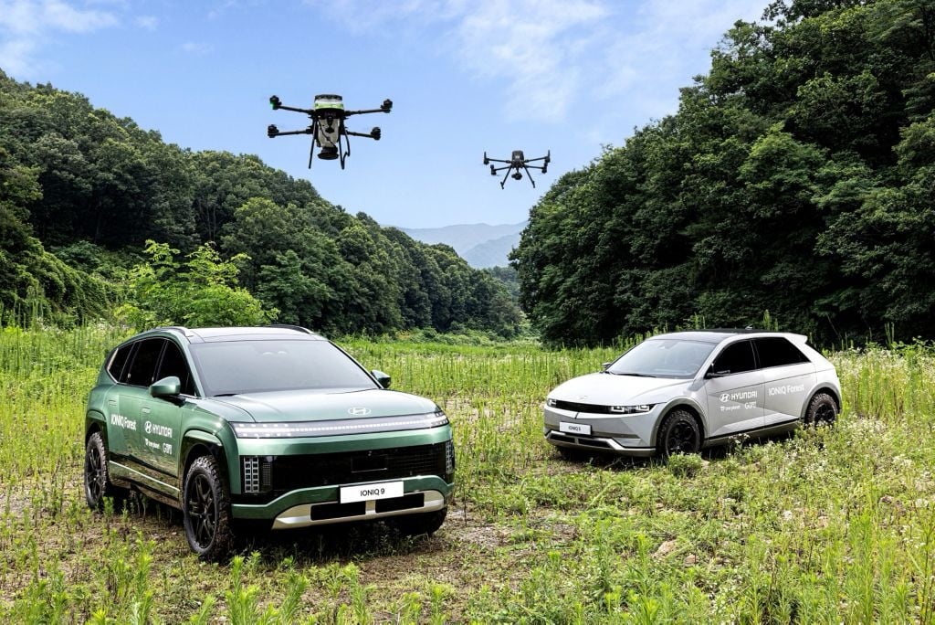 Hyundai Unveils Ioniq 9 As Mobile Ev Hub For Drone-Powered Reforestation