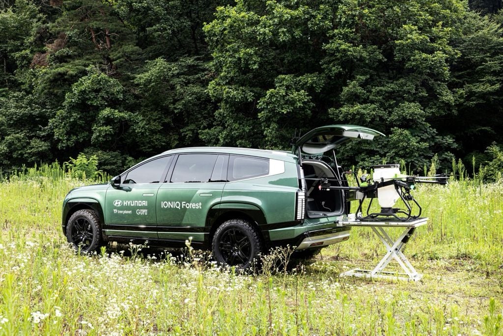 Hyundai Unveils Ioniq 9 As Mobile Ev Hub For Drone-Powered Reforestation 2 Hyundai Unveils Ioniq 9 As Mobile Ev Hub For Drone-Powered Reforestation