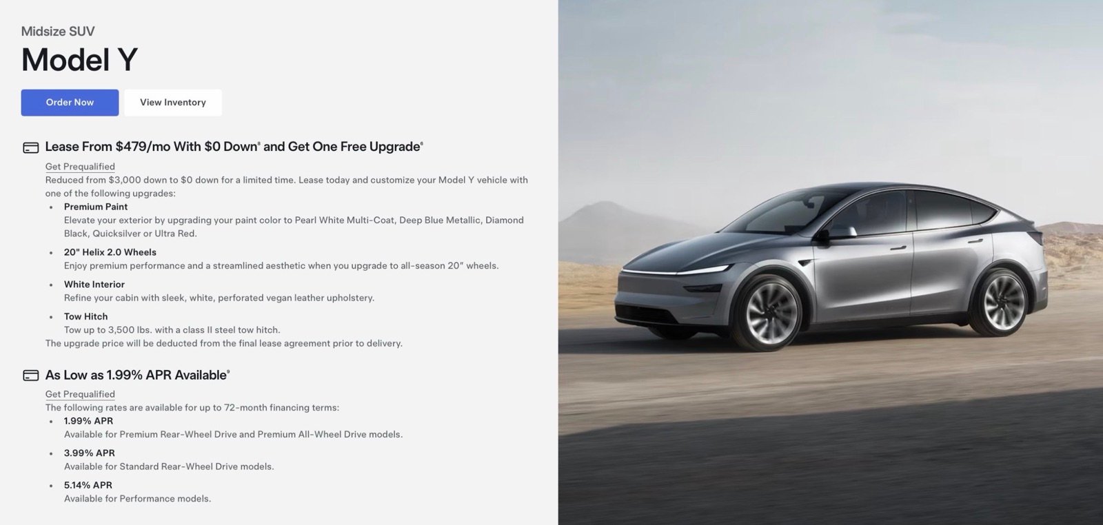 Tesla Eliminates Down Payment On Model Y Leases, Adds Free Upgrades In Aggressive Post-Tax-Credit Push